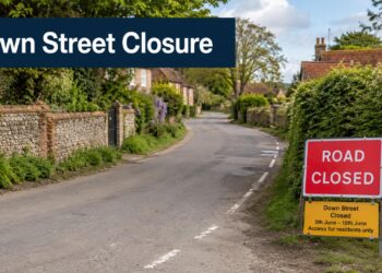 Down Street near West Ashling set for sewerage works