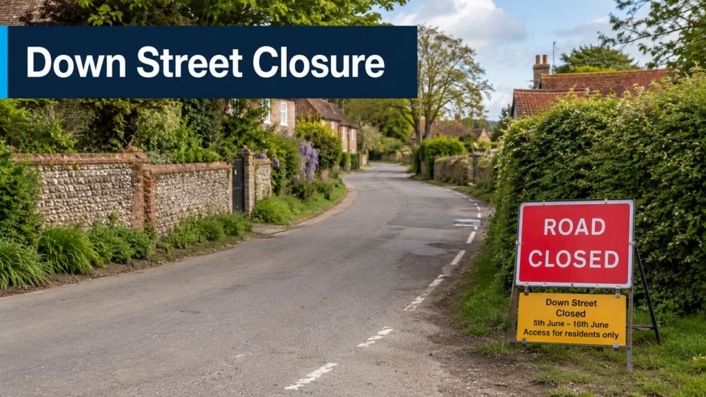 Down Street near West Ashling set for sewerage works