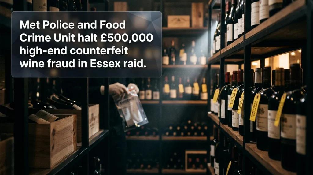 £500k Counterfeit Wine Fraud: Essex Arrest in NFCU Raid