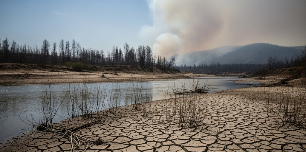 Fires and low rivers: How dry July hurt