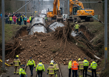 Severe train disruption following landsl
