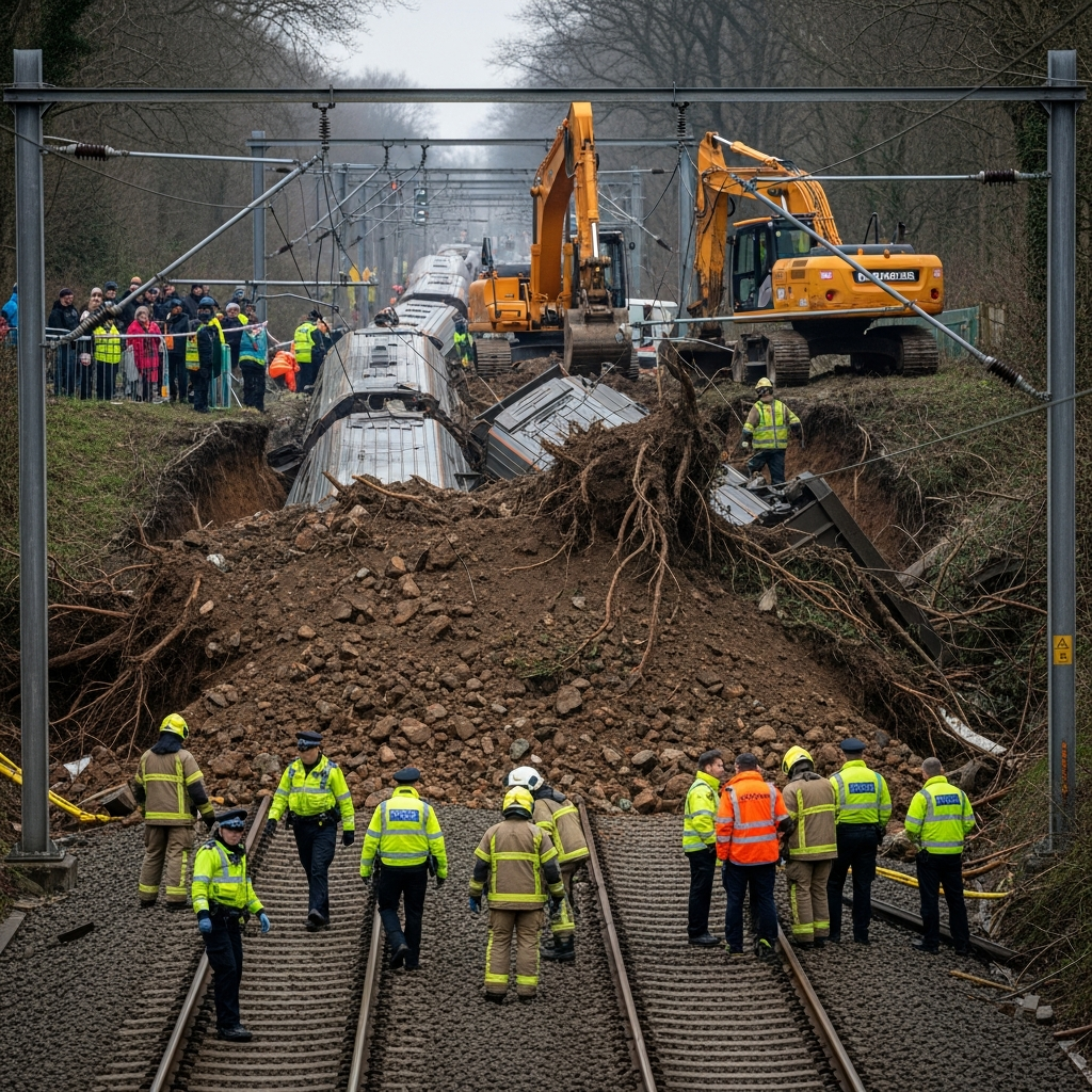 Severe train disruption following landsl