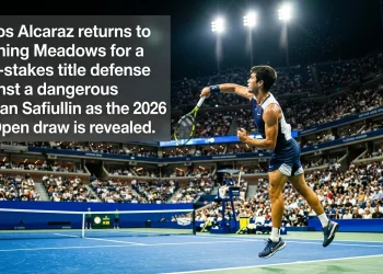 US Open 2026 Draw: Alcaraz Faces Safiullin in Title Defense