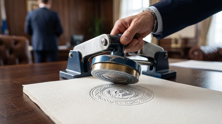 Conceptual image of corporate governance and ownership transfer.