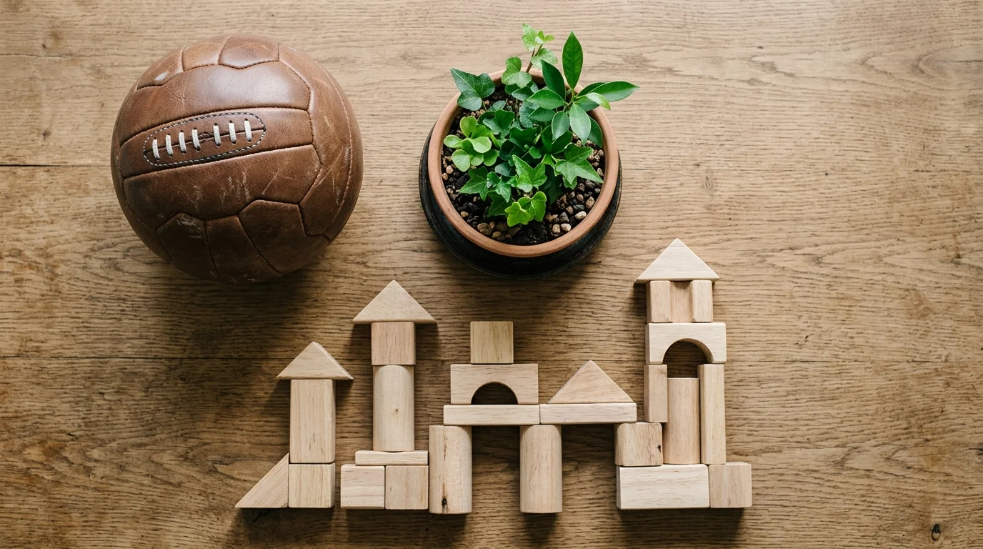 Conceptual items representing grassroots community projects