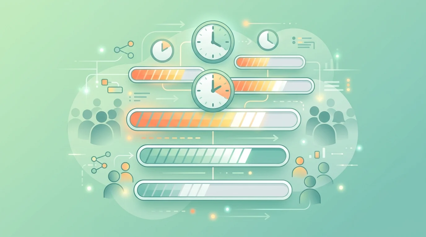 A conceptual illustration of an online ticket queue.
