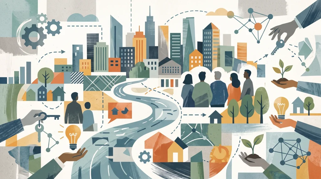 Conceptual editorial illustration