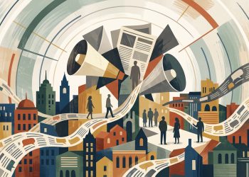 Conceptual editorial illustration