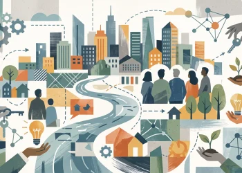 Conceptual editorial illustration
