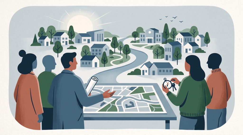 Conceptual editorial illustration