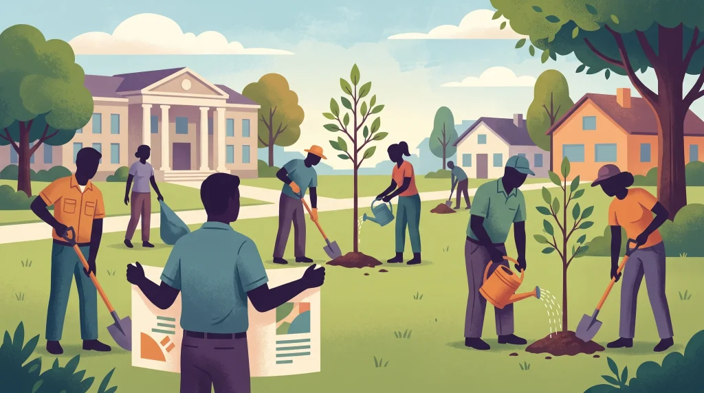 Conceptual editorial illustration