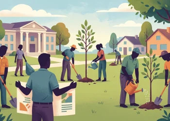 Conceptual editorial illustration