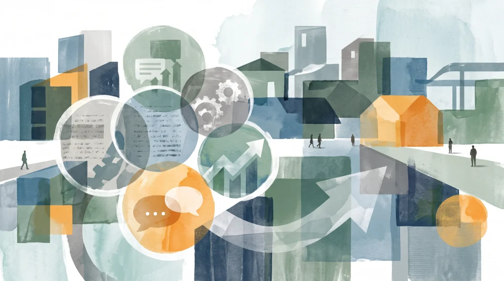 Conceptual editorial illustration