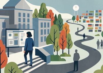Conceptual editorial illustration