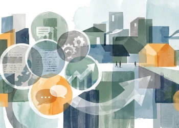 Conceptual editorial illustration