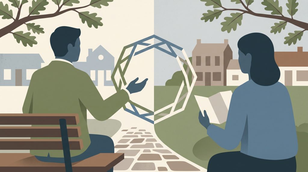 Conceptual editorial illustration