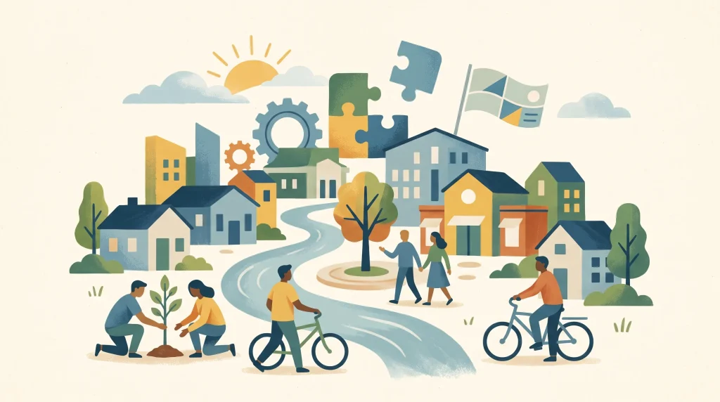 Conceptual editorial illustration