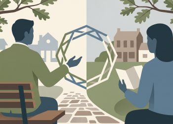 Conceptual editorial illustration