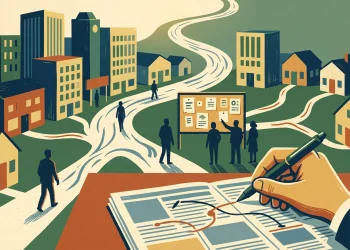 Conceptual editorial illustration