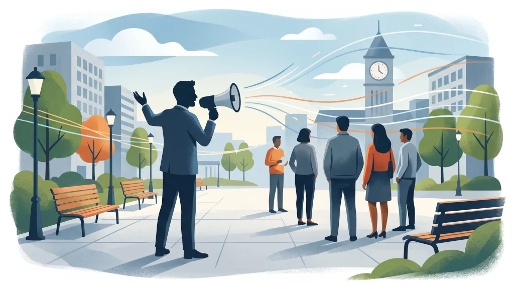 Conceptual editorial illustration