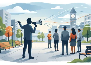 Conceptual editorial illustration