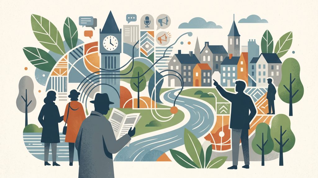 Conceptual editorial illustration