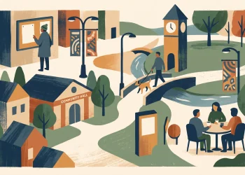 Conceptual editorial illustration