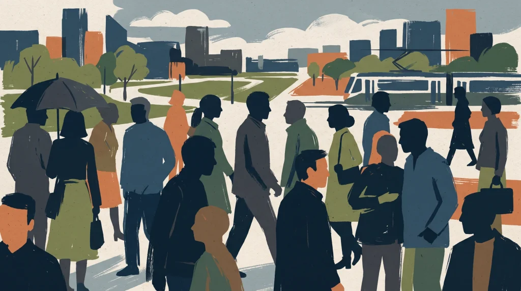 Conceptual editorial illustration