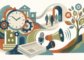 Conceptual editorial illustration