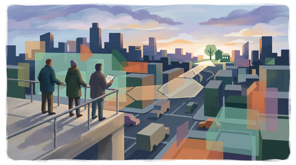 Conceptual editorial illustration