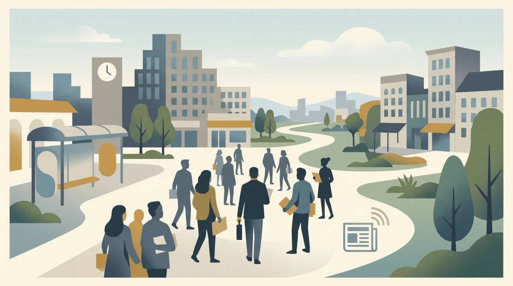 Conceptual editorial illustration