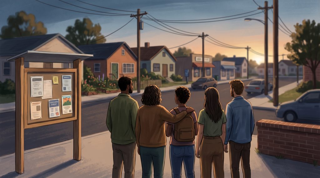 Conceptual editorial illustration
