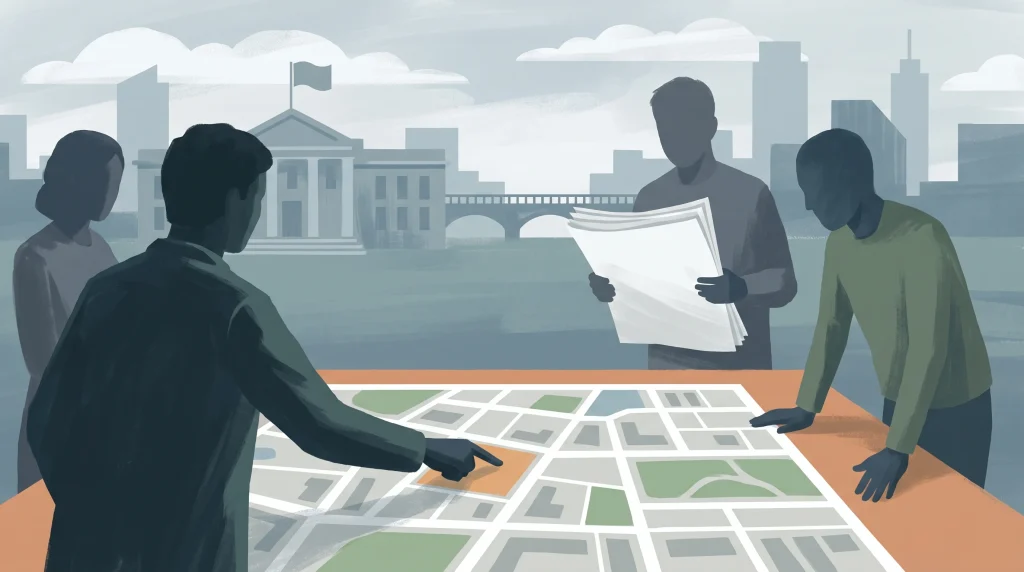 Conceptual editorial illustration
