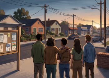 Conceptual editorial illustration