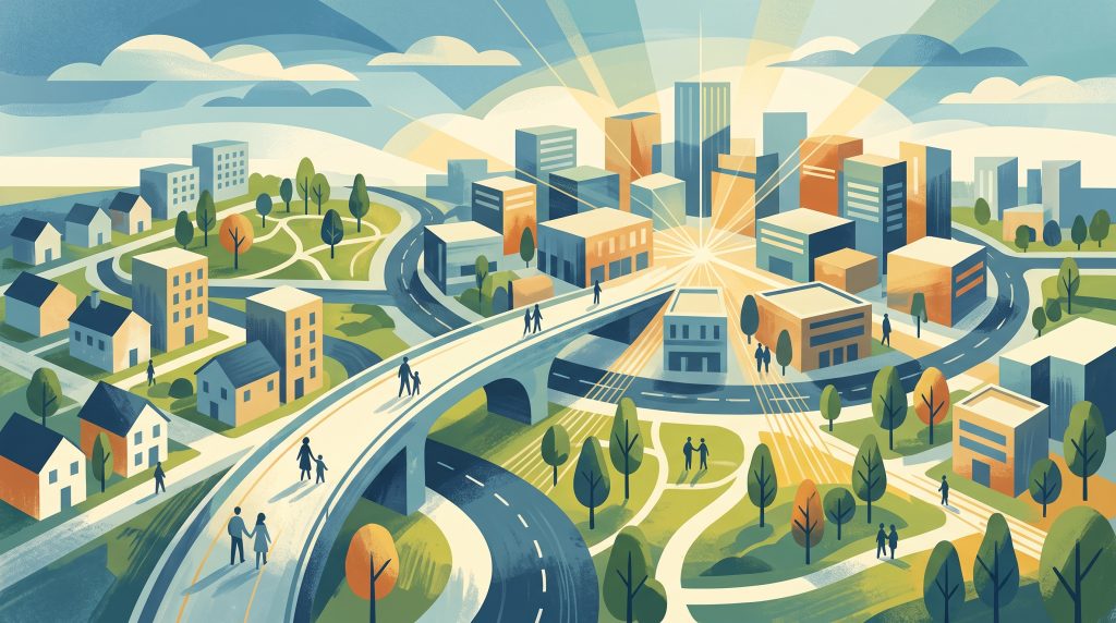 Conceptual editorial illustration