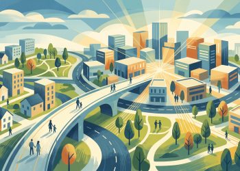 Conceptual editorial illustration