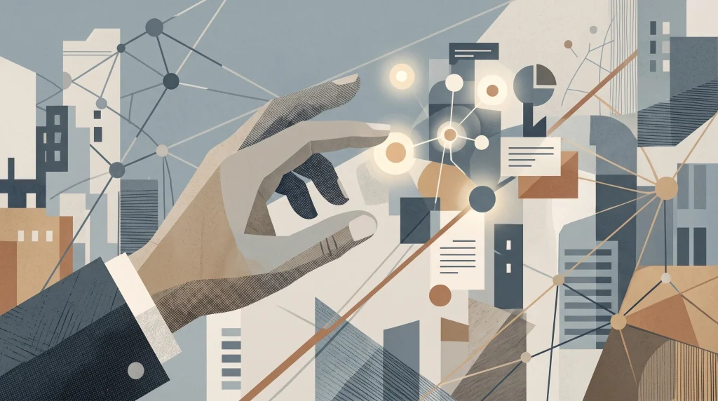 Conceptual editorial illustration