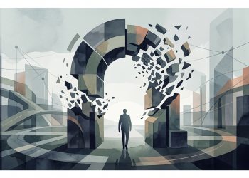 Conceptual editorial illustration