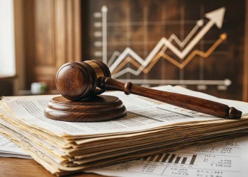 A conceptual image of a gavel and a rising financial graph representing a policy decision.