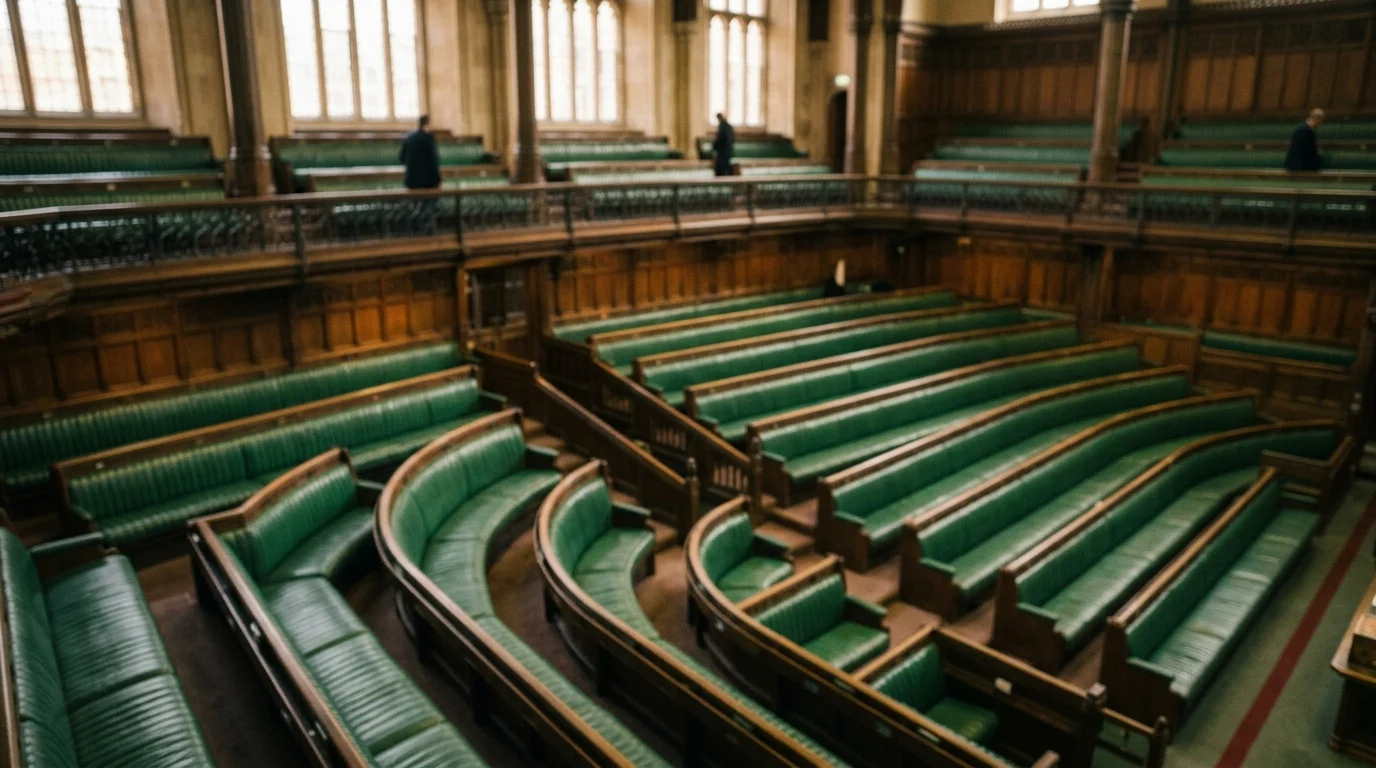 A conceptual view of the House of Commons chamber.