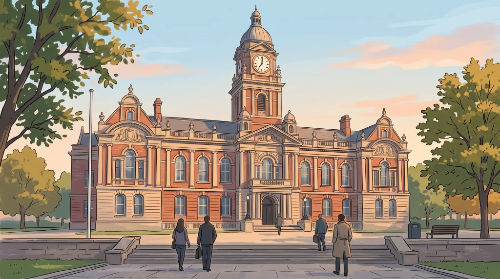 A generic municipal building representing local government