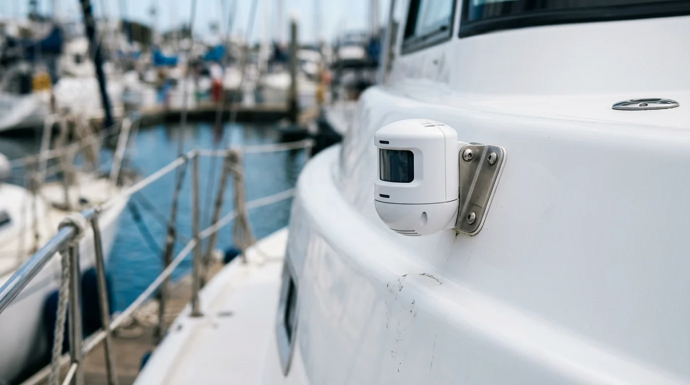 Close up of marine security equipment