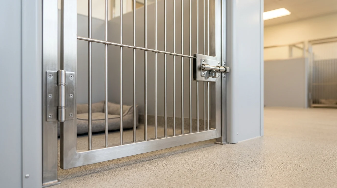 A clean and modern indoor facility for animal rescue.