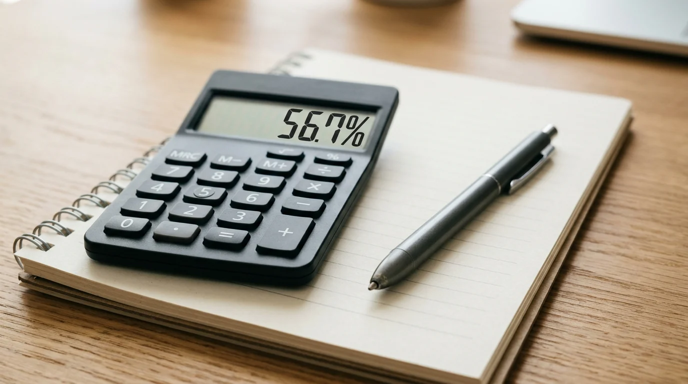A calculator and notepad representing financial planning.