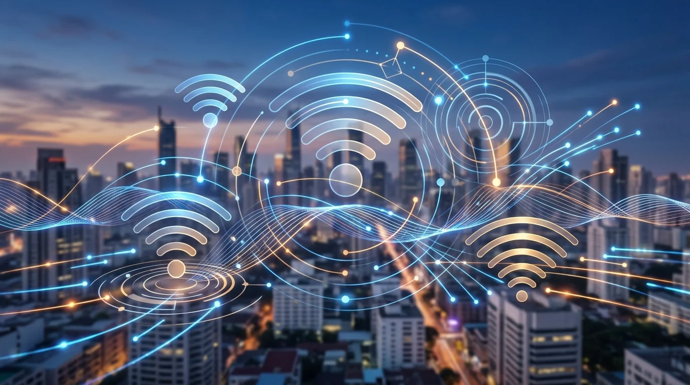 Conceptual illustration of digital connectivity.