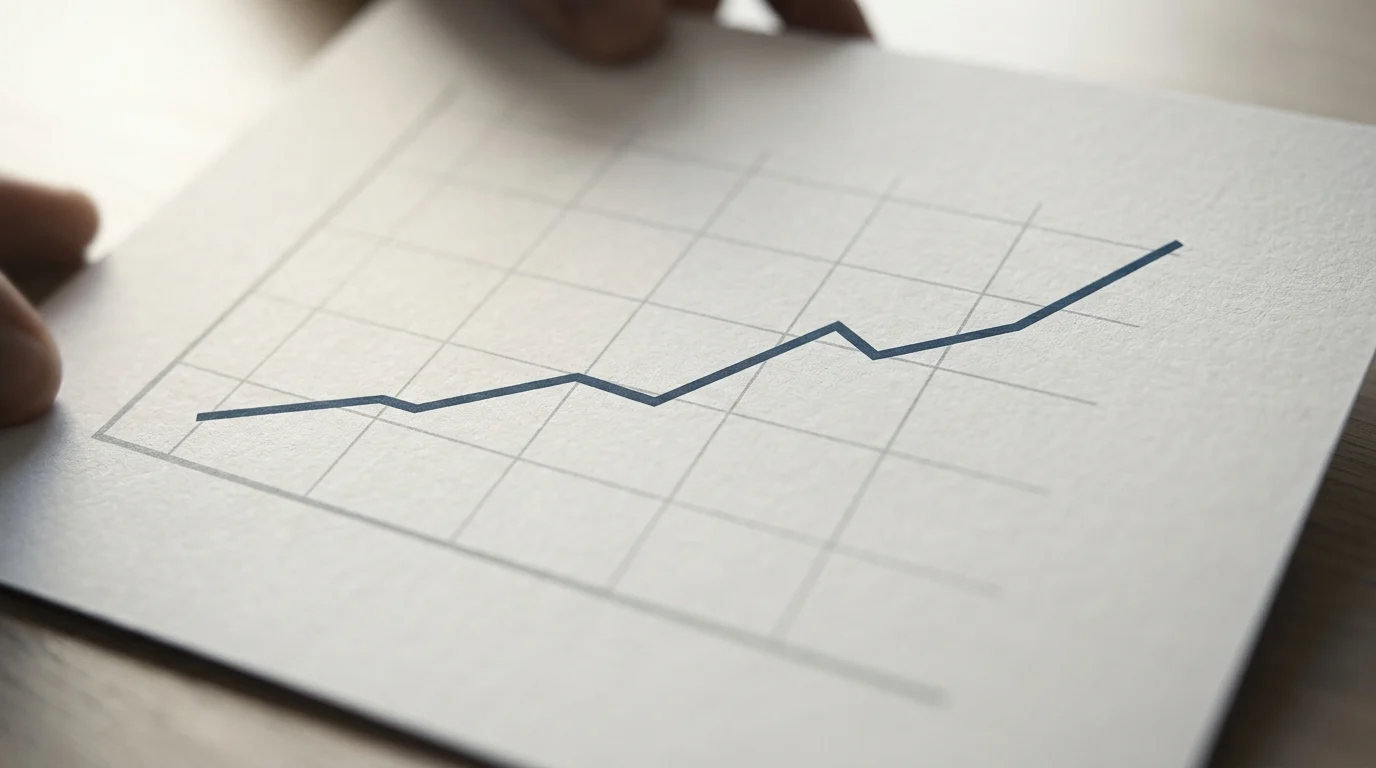 A conceptual graph showing an upward trend of debt.