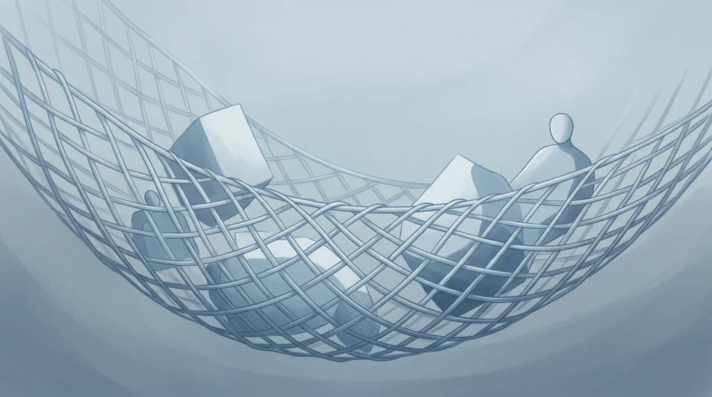 A conceptual illustration of a social safety net