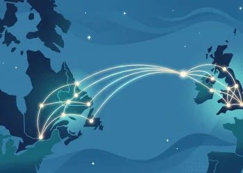A conceptual map showing links between the UK and Canada.