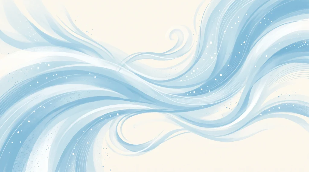 A conceptual abstract illustration of flowing air currents.