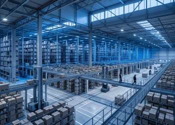 Conceptual image of a modern industrial manufacturing facility